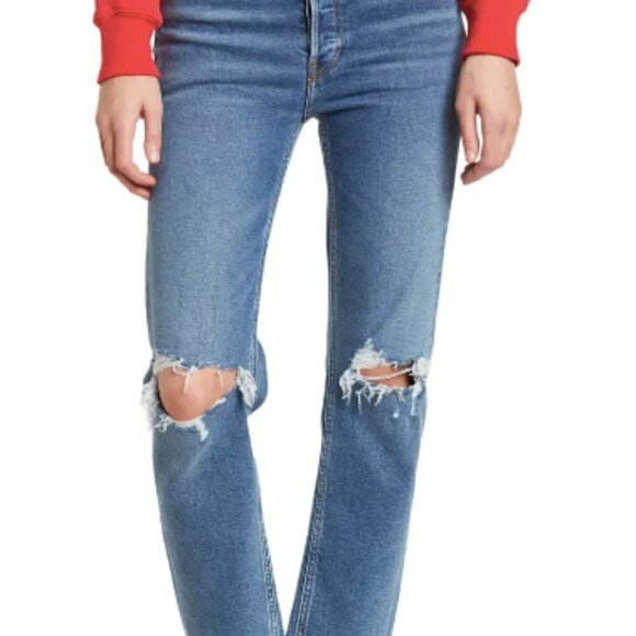 RE/DONE Originals High Waist Stovepipe Jeans - Picture 1 of 3